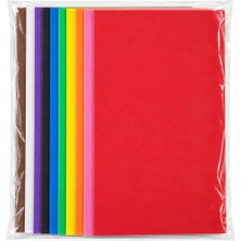 Esplendor Renkli Eva Seti 10 Adet, 20X30 Cm, 1,8 mm Kalınlık, Yapışkanlı Düz Eva