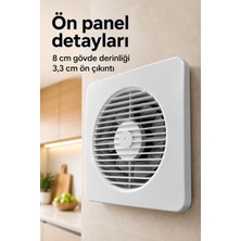 TKÇ 150 mm Bağlantılı Dekoratif Duvar Havalandırma Aspiratörü Ab