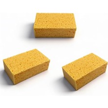 Esplendor Wonkey - Doğal Oto Yıkama Süngeri, Delikli Araba Temizleme Süngeri, Araç Köpüklemek Için Sünger - 18X12X6 cm (3 Adet)