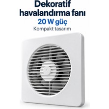 TKÇ 320 M³/h Hava Debili Dekoratif Havalandırma Aspiratörü Ab