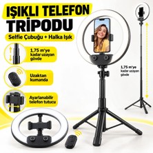 Jolita iPhone 18 Pro Max Uyumlu Işıklı Telefon Tripodu – Kumandalı Selfie Çubuğu ve Halka Işık