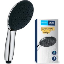 Str Store Vitalio Start 110 El Duşu, 2 Akışlı (Yağmur & Jet), Smartswitch, 110MM Yuvarlak Duş Başlığı, Silikon Halka, Kireç Önleyici Sistem, Krom, 27946001