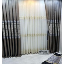 Str Store FJ631749 V-2539 Arora Toprak 1/3 Sık Pileli Fon Perde Apm