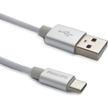 Esplendor Philips DLC2528M 1.2 Metre Elastik Type-C Kablo, Gri