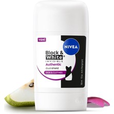 Str Store Kadın Stick Deodorant Black&white Invsible Authentic 50 Ml,terleme Karşıtı,meyve,çiçek Kokusu,kumaş Koruması,alkolsüz