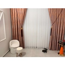 Str Store Mızraklı FIR0914 AR03102 1/3 Sık Pileli Beyaz Tül Perde 300 x 260