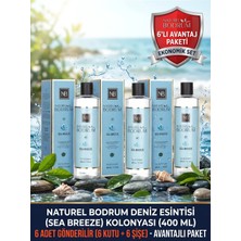 NB Natural Bodrum Sea Breeze Deniz Esintisi Kolonyası 400 ml Dökmeli 6'lı Paket (80°aile ve Ofis Toptan Set)