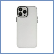 Yuva Izi iPhone 13 Pro Max Uyumlu Kılıf Modos Metal Kapak - Şeffaf Ajs