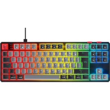 Str Store Yoru Tkl Type-C Outemu Rgb Red Swich Mekanik Oyuncu Klavyesi- Gri/siyah