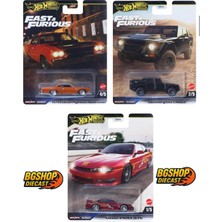 Hot Wheels Premium Fast & Furious 3 Lü Set (Nissan S14 - Lamborghini LM002 - 1970 Custom Plymouth