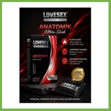 Bezos Lovesex Anatomik Prezervatif Ultra Sıcak Etkili Kondom Yüksek Hassasiyet ve Koruma 1 Adet Umt