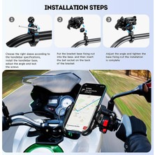 Str Store Kewig KWG-M8SP-S-C Alüminyum Alaşım Motosiklet Telefon Tutucu – Gidon Bağlantılı, Titreşim Korumalı ve Güvenlik Kilitli (5.4-7.2 Inç Uyumlu)