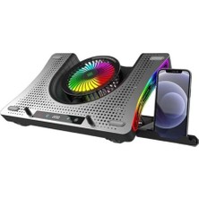 TeknoKapsül Inca INC-619GMS 10-19 Çelik Ledli Kontrol Paneli 7 Kademeli Rgb Ledli Gaming Notebook Soğutucu