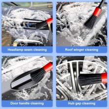 Str Store Detaylı Araç Temizleme Fırçası Seti, Iç ve Dış Temizlik Için 5+1 Oto Detaylı Bakım Fırça Seti Klimanın Tekerleklerin, Motorların, Iç Mekanların Temizlik Seti 5 Farklı Boy ve +1 Adet Klima Fırça Seti