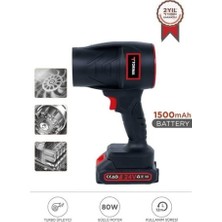 TeknoKapsül Torima Ttb-02 Hava Üfleme Makinesi 1500 Mah 80 W Yüksek Hızlı Turbo Siyah