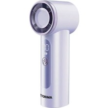TeknoKapsül Torima F-44 Dijital Göstergeli Taşınabilir Mini Fan Şarjlı El Vantilatörü Mor