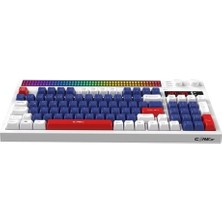 TeknoKapsül Spectrum K1 Fonksiyonel Çift LCD Ekran & Çift Rgb - Ses Kontrolcülü Membran 94 Tuşlu Spectrum Rgb Modlu Gaming Klavye Mavi-Kırmızı