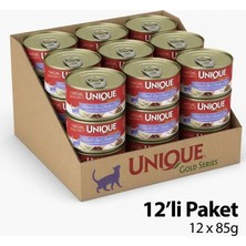 Esplendor Unique Gold Series Yetişkin Kedi Konserve Yaş Mama Tavuklu & Ciğerli 85 gr Sos Içinde Parça Etli Tahılsız 12 Adet