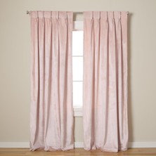 Esplendor Exclusive Home Curtains, Kadife Pp Pinch Pileli Perde Paneli, 27X96, Kırmızı