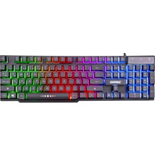 TeknoKapsül KB-X88 Siyah USB Mekanik Hisli Gökkuşağı Aydın. Q Oyuncu Klavyesi