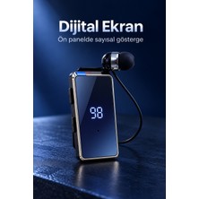 Mabelme Store Klipsli Bluetooth Kulaklık Dijital Ekranlı Eller Serbest Görüşme - Lisinya