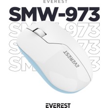 TeknoKapsül SMW-973 USB Beyaz/mavi 2.4ghz Kablosuz Mouse