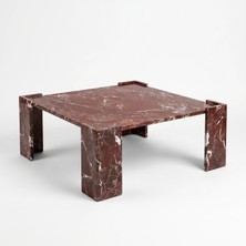 Adomar Marble Rosso Levanto Mermer Orta Sehpa
