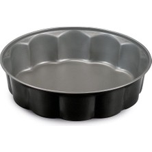 Esplendor Guardini 05526HE Happy Hour, Kek Kalıbı, Çiçek, 26 Cm, Yapışmaz Kaplamalı Çelik, Renk: Siyah/gri, Paslanmaz Çelik
