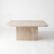 Adomar Marble Bej Mermer Orta Sehpa