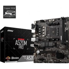 TeknoKapsül A520M Pro Am4 Ddr4 4600(OC) VGA DVI HDMI M.2 Usb3.2 Matx Anakart