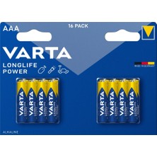 TeknoKapsül Longlife Power Aaa Alkalin Kalem Pil 16'lı Paket
