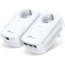 TeknoKapsül TL-PA8033P Kıt | Powerline Adaptör | Priz Soketli | AV1300 | Kolay Kurulum | 3 Gigabit Port | Mu-Mımo | Beamforming | Stabil Bağlantı; Tak ve Çalıştır | Enerji Tasarrufu Modu
