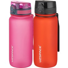 Esplendor Uzspace 2'li Tritan Matara Seti 650 ml 14 Farklı Renk Seçeneği Fiftyfifty Pembe-Fantasyred