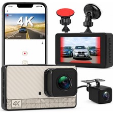 Esplendor Onezero 1153 4K UHD Ultra Gece Görüşlü Wi-Fi Araç Kamera Seti – Ön 4K + Arka 1080P Kamera, 3" IPS Ekran, Adas & Bsd Sürüş Asistanı