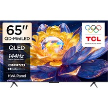 Esplendor Tcl 65 Inç Akıllı Tv 65Q6C 4K Qd-Mini LED Renkli Quantum Crystal HDR10+ Oyun Google Tv, 144Hz Doğal Yenileme Hızı, Onkyo 2.1 Hi-Fi Ses Sistemi, Dolby Atmos, Yapay Zekâ Modu, Game Master