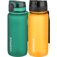 Esplendor Uzspace 2nanli Tritan Matara Seti 650 ml 14 Farklı Renk Seçeneği Fiftyfifty Koyuyeşil-Turuncu