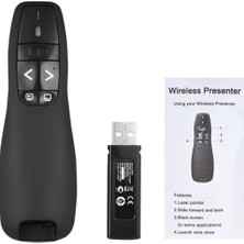 Esplendor Coverzone Kablosuz Lazer Sunum Kumandası USB Alıcılı 2,4 Ghz Powerpoint Sunumu Ppt Flip Pen Pointer Clicker Presenter Dahili Alıcı Kırmızı Işık Uzaktan Kumanda