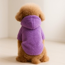 Esplendor Monopetz Hoodie Peluş Köpek ve Kedi Kıyafeti, L, Pelushoodie, Mor