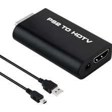 Esplendor G300 Ps2'den Hdmi'a Çevirici Adaptör Hdtv 3,5 mm Ses Çıkışlı Mini Usb'den Usb'ye Kablo ile Güç Alır Ps2 Slim Desteklemez