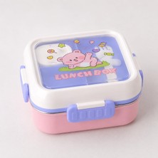 Esplendor 3 Bölmeli Paslanmaz Çelik Çocuk Beslenme Kabı, Kilitli Lunch Box,pembe