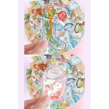 Esplendor Kolbi Craft 50 Adet Şeffaf Renkli Sticker Seti Bullet Journal Scrapbook Şeffaf Sticker Laptop Ajanda Planlayıcı
