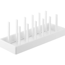 Esplendor Yamazaki 1361 Tower Genişliği Ayarlanabilir Tencere ve Tava Düzenleyici, Beyaz, Abs Reçine/silikon, Minimalist, 40 x 14,1 x 14 cm (U x G x Y)