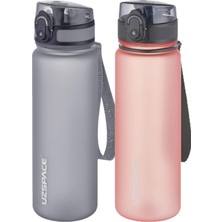 Esplendor Uzspace 2'li Tritan Matara Seti 500 ml 14 Farklı Renk Seçeneği Fiftyfifty Gri-Pudra