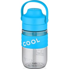 Esplendor Tkk 550ML Cool Silikon Gövde Yumuşak Pipetli Çocuk Matarası (Açık Mavi)