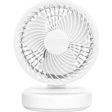 Esplendor Lunatic Everest Serisi Fan 508 Beyaz 7 Inç 3 Kademeli 2100 Rpm Hız Dikey Döndürme Açısı 60 Derece 5 W Masaüstü USB Fan
