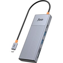 Esplendor Juo Type-C 7 Portlu 4K 60Hz HDMI Sd Microsd Kart Okuyucu 100W Pd Type-C ve 2*usb 3.2 Çoklayıcı Hub Dönüştürücü