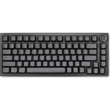 Esplendor Coverzone Yüksek Performanslı 75% Mekanik Klavye, Rgb Işıklandırma, Bluetooth & Kablolu Bağlantı, Düşük Profil Tuşlar, Ergonomik Tasarım, Windows ve Mac Uyumluluğu | K81 (Black Contour Lines)