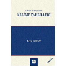 Gazi Kitabevi Türkiye Türkçesinde Kelime Tahlilleri