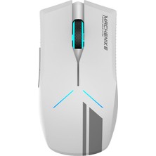 Esplendor Machenike M721 Tri Modlu Kablosuz Oyuncu Mouse SG8925 10000 Dpı Rgb Bluetooth Beyaz
