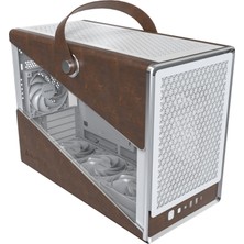 Esplendor Montech Heritage Matx, Mikro Form Faktörü Imza Saplı Kompakt Deri Oyun Kasası, En Yeni Gpu'ları, Atx Psu'yu Destekler, 360 mm Aıo, 4 Fan, Kulaklık Askısı - Beyaz